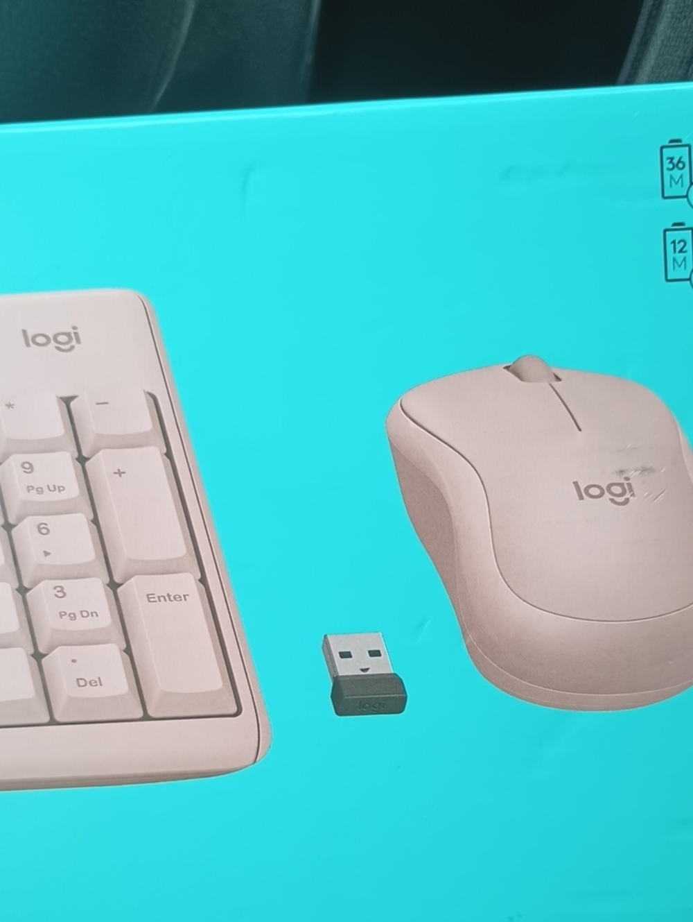 Logitech Wireless Computer Pc Computer & Mouse in Light Pink